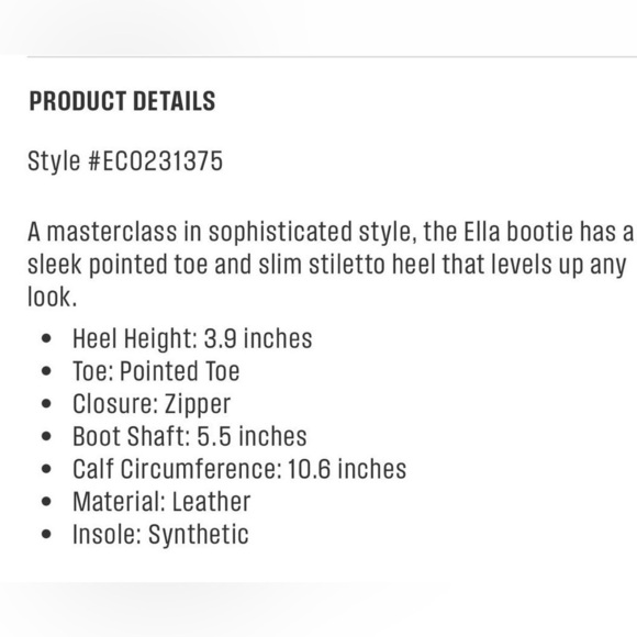 Sam Edelman Ella Leather Pointed Toe Ankle Dress Booties in Eggshell -  NWT - Picture 13 of 13